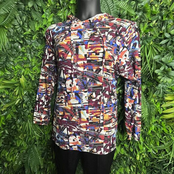 Eye Candy Tops Women 3XL Red Shirt Printed Graphic Hoodie Long Sleeve 0151 - Picture 3 of 9